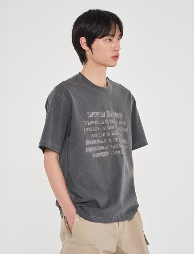 빈티지 레터링 티셔츠