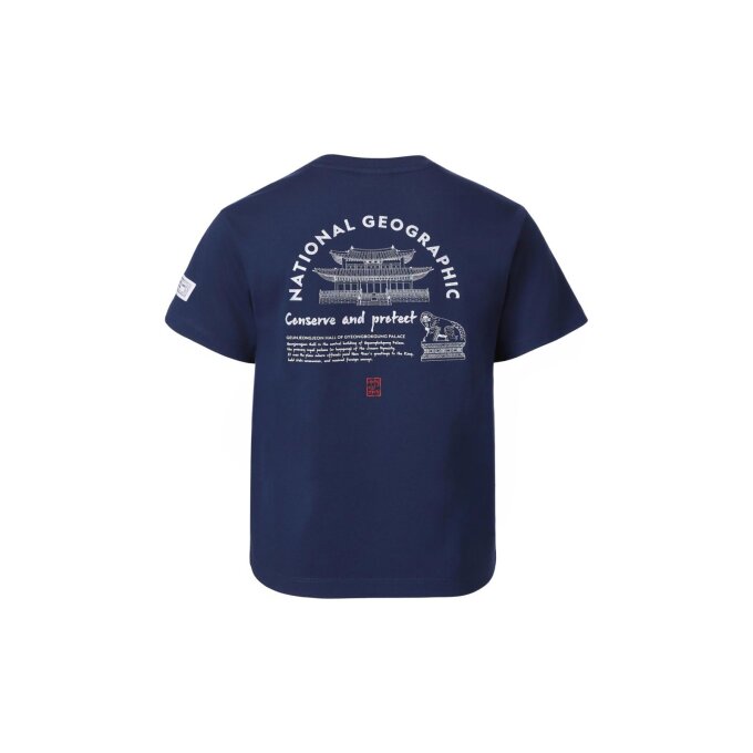 K262UTS603  십장생도 자개 반팔 티셔츠 NAVY