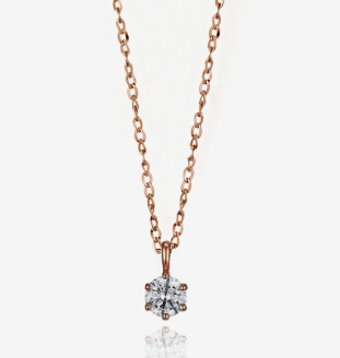 0.09ct 솔리테어 다이아 14K 목걸이 LNF25024D