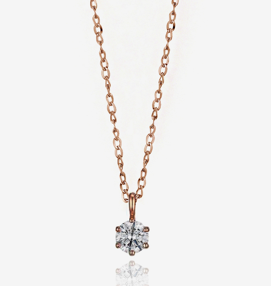 0.09ct 솔리테어 다이아 14K 목걸이 LNF25024D 