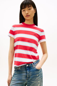 여성 레귤러 핏 플래그 저지 티셔츠 T32G1TTO41TWT10EX