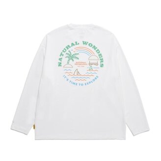 [공용]유니 그래픽 래쉬가드 (세미오버핏) WHITE N242URG440