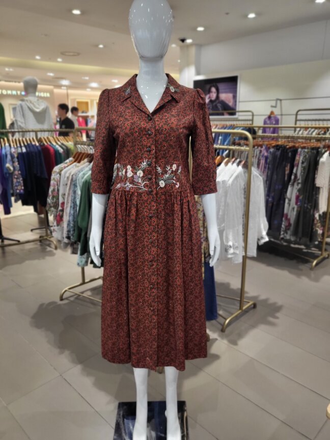 해리 디테일 자수 원피스 B252WO3160