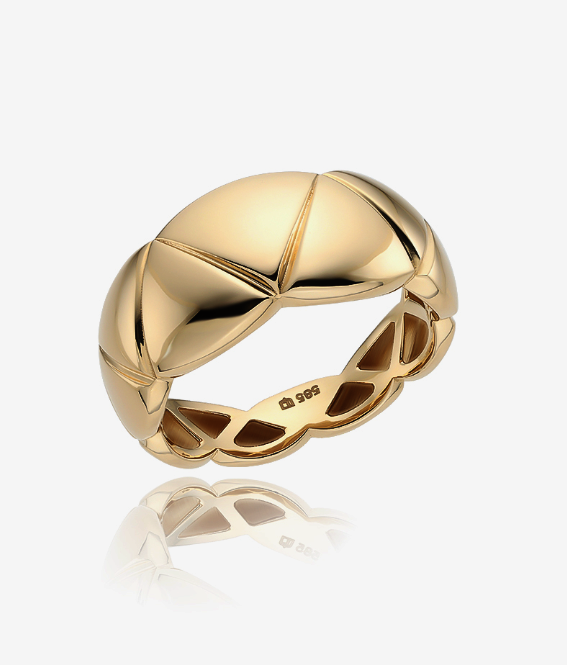 골든리프 돔 14K 반지 (L) LRS26031G 