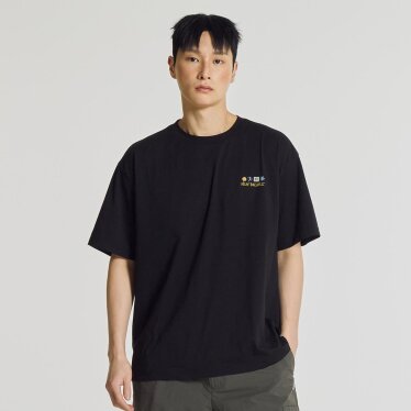 UNI 써니 레이니 일러스트 반팔티 (SEMI OVER FIT) NBNEG31643 BK