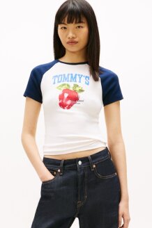 그래픽 슬림 레글런 티셔츠 T32G1TTO47TWT1YBH