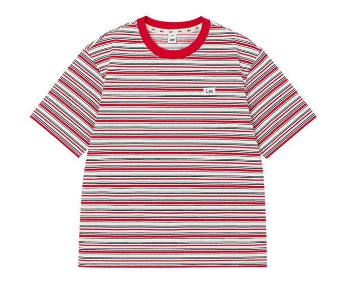 키즈 멀티 스트라이프 티셔츠(LK2602ST81)RD