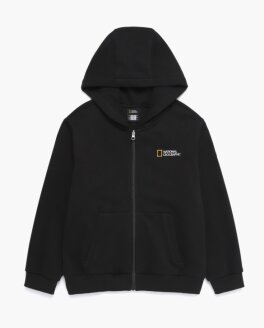 K263UJP030 에센셜 후드 집업 CARBON BLACK