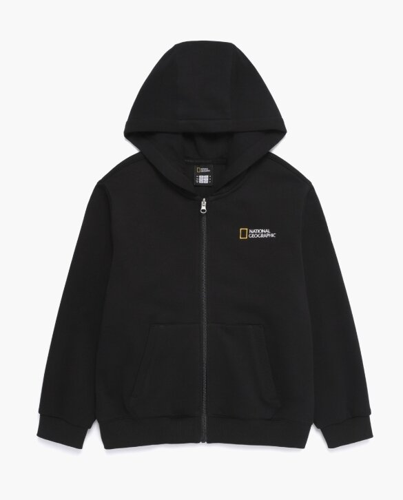 K263UJP030 에센셜 후드 집업 CARBON BLACK