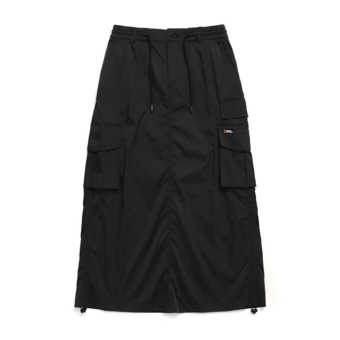 여성 아나스 스트링 롱기장 카고 스커트 CARBON BLACK N241WSK070