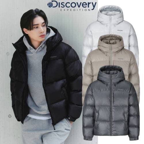 디스커버리 26FW 유니 반슬리 후드 글로시 다운 숏패딩 DXDJ8I066