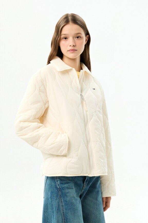 여성 코치 카라 퀼팅 재킷 T32G6WJC14TWT1YBH
