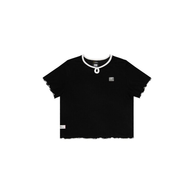 K262GTS410 여아 데일리 반팔 티셔츠 CARBON BLACK
