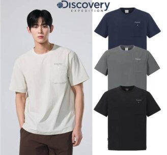 디스커버리 26SS 여름 남성 프레시벤트 가슴포켓 우븐 반팔티셔츠 DMRS81063