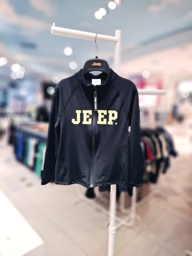 대문자 JEEP 래쉬가드 집업 KP2RGU010 BK