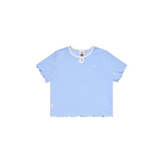 K262GTS410 여아 데일리 반팔 티셔츠 ICE BLUE