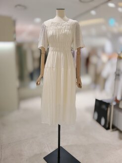 와플짜임 라운드 셔링 롱원피스 (KSA2HO32)