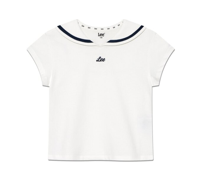 키즈 세일러카라 반팔티셔츠(LK2502ST72)WH