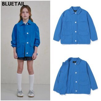 아동 블루 포켓 카라 자켓 AAB2JK01BU