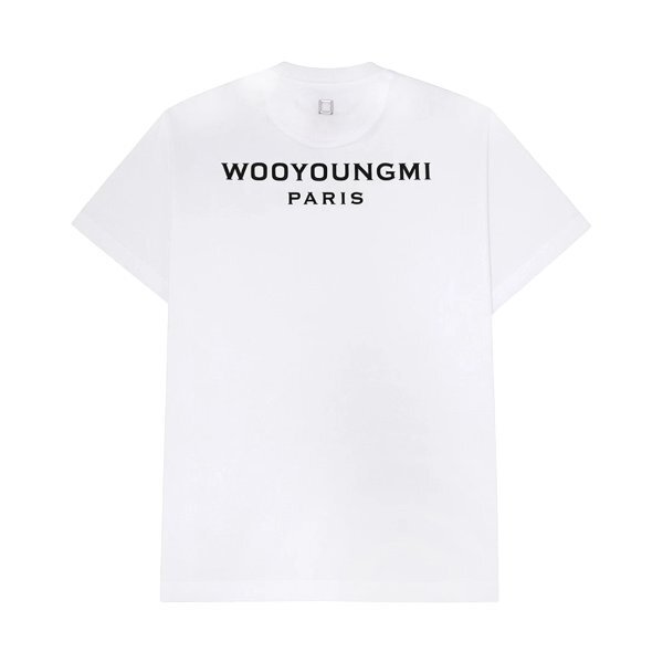 우영미 백로고 반팔 티셔츠 화이트 W261TS07701W