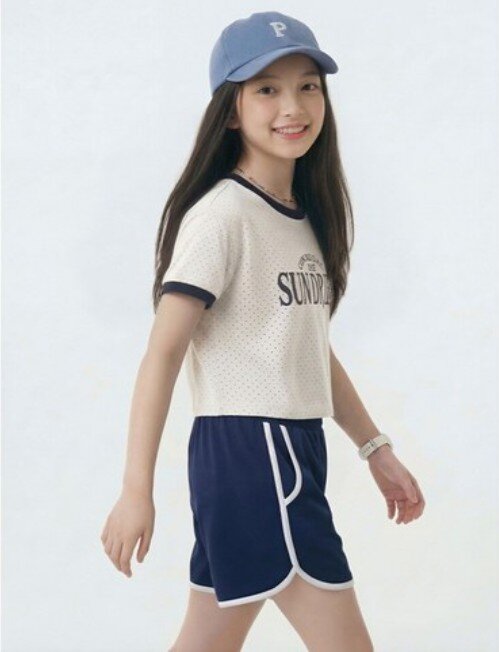 PKG2TS2051 여아 소프티 링거 루즈핏 반팔티 여름 키즈 데일리 티셔츠