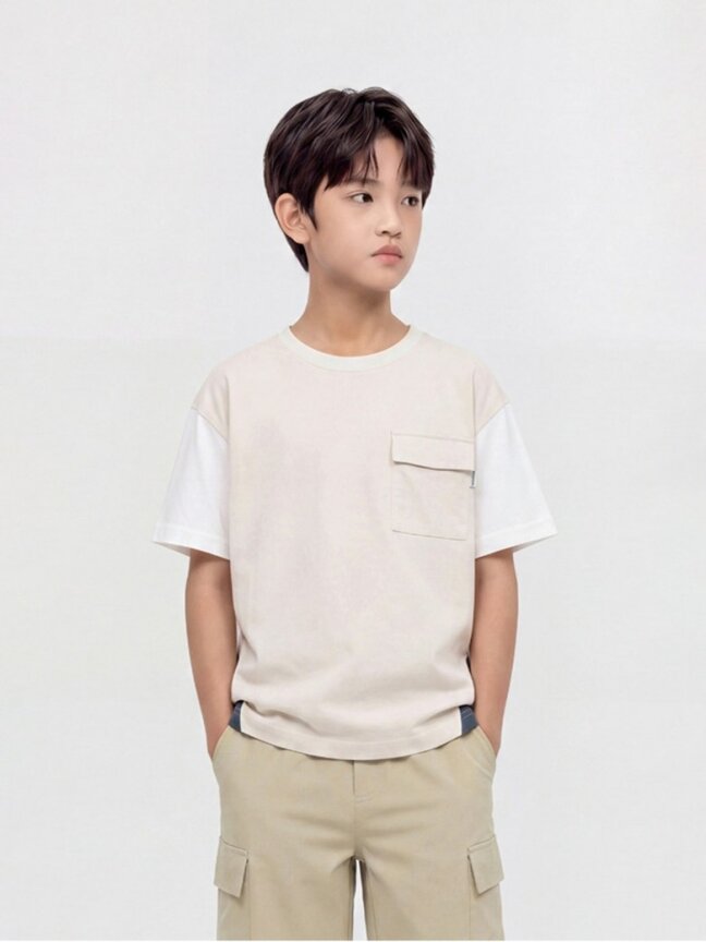 PKG2TS3061 남아 여아 공용 액티브 반팔 티셔츠 키즈 주니어 여름 데일리티