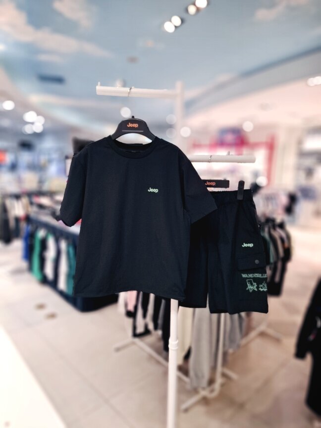  캠핑 화섬셋업 반팔티 KR2TSU140 반바지 KR2TPU940 BK