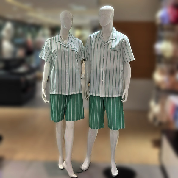 선염 스트라이프 아사면 남/여 잠옷 세트 WP8901BMP8901B