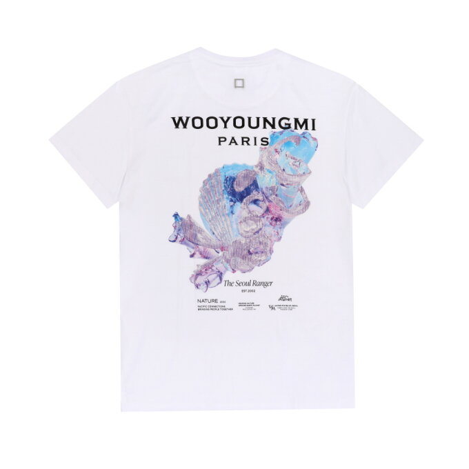 우영미 3D 코랄 백로고 티셔츠 화이트 W251TS05701W