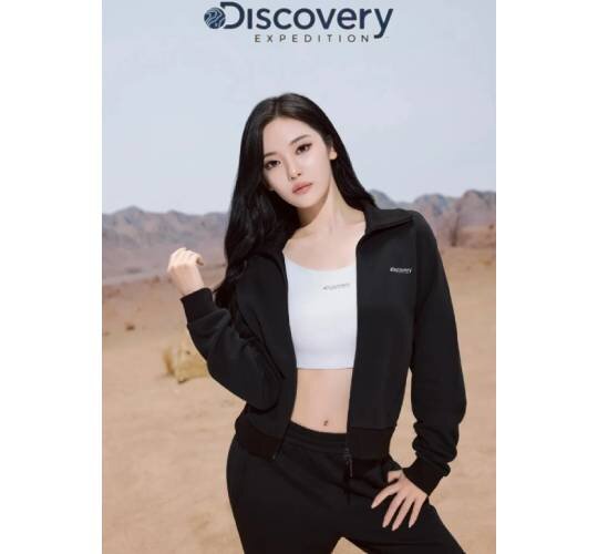  디스커버리 26FW 여성 조직 니트 하이넥 집업 DWTR41064