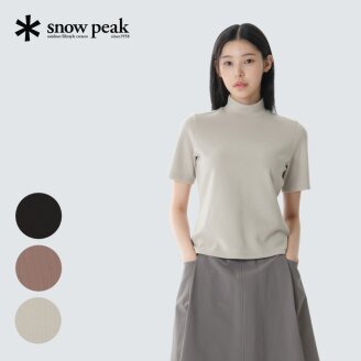 [스노우피크]골지 여성 모크넥 반팔 티셔츠 S26FWFTS31