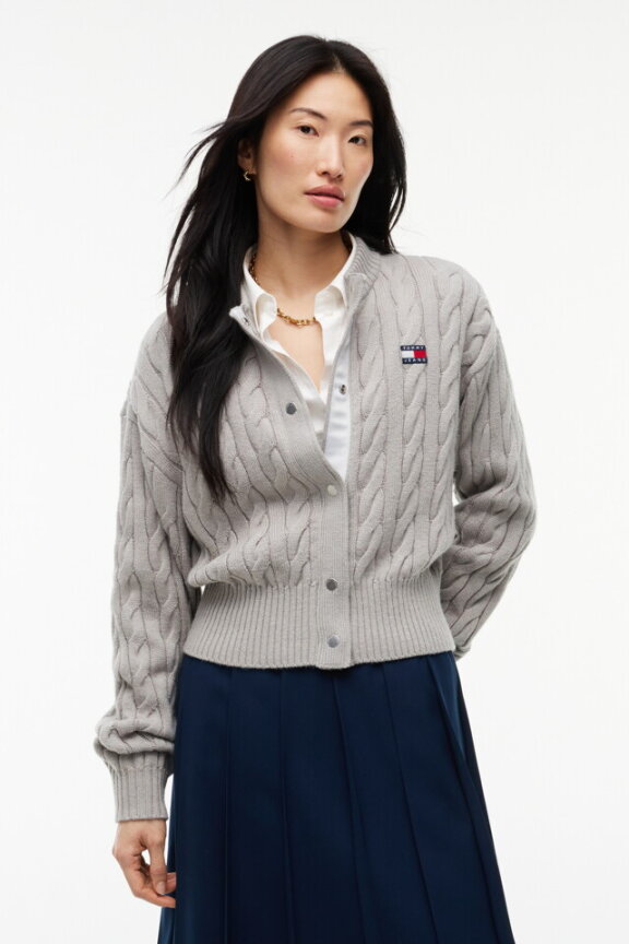 여성 배지 케이블 가디건 T32G7KCD01TWT2P61