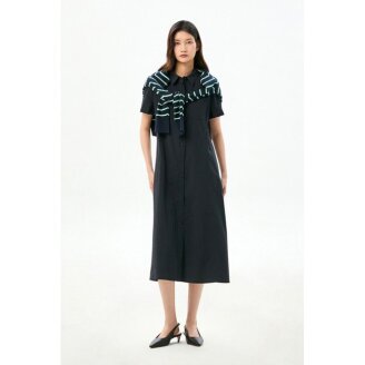 벨트 미디 셔츠 드레스 (T22G3WOP302WL1)
