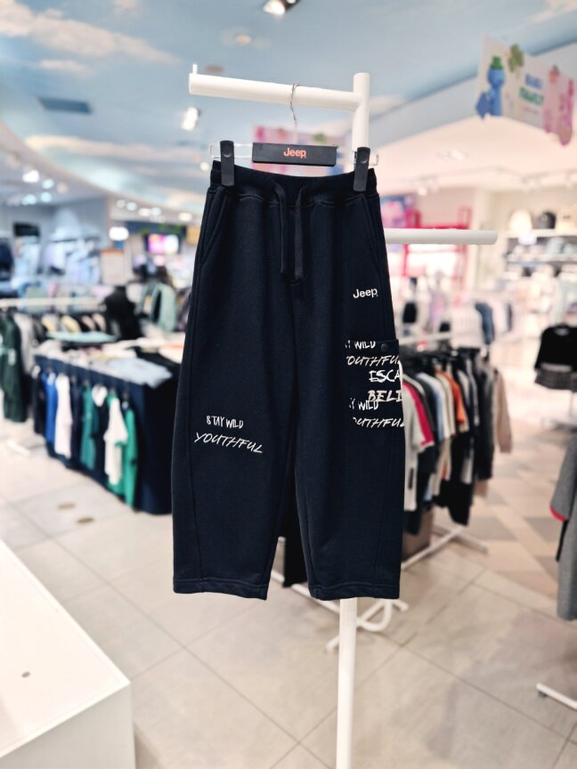 레터링 포켓 벌룬 팬츠 KR3TPU052 블랙