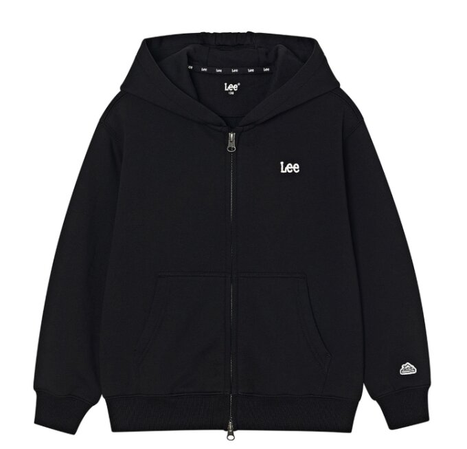 키즈 스몰로고 후드집업(LK2603HZ01)BK