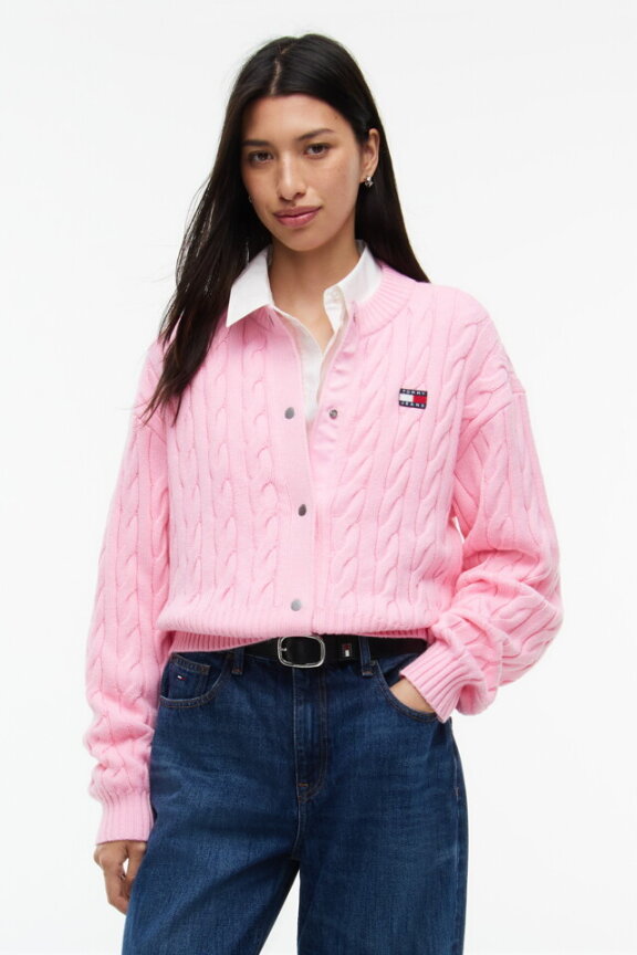 여성 배지 케이블 가디건 T32G7KCD01TWT2TPF