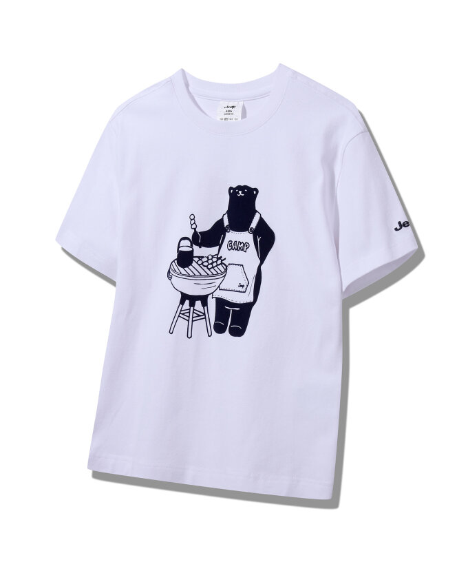 후로피 곰 반팔티 KQ2TSU224 WH