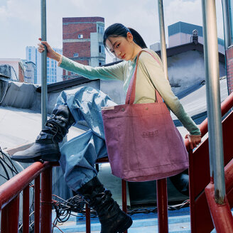 ADD ON ESS TRIPLETS 쇼퍼백 DUSTY PINK UX190004