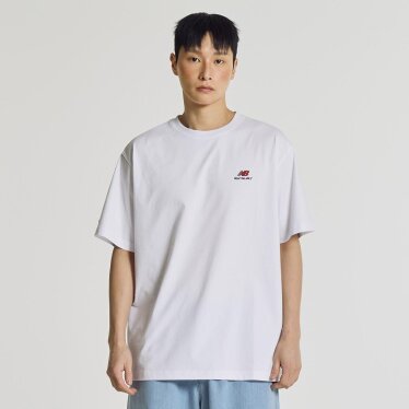 UNI 써니 레이니 레터링 반팔티 (SEMI OVER FIT) NBNEG31663 WH