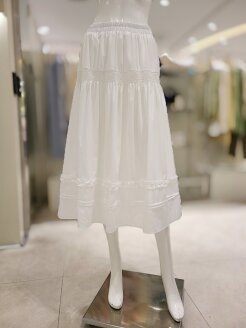 밴딩 티어드 A라인 플레어 스커트 (KSA2HS34)