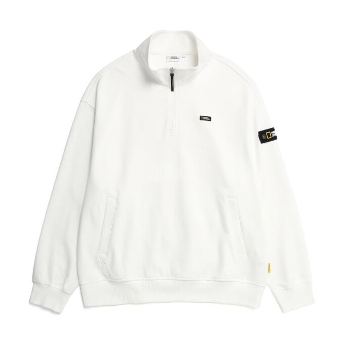 남성 세미오버핏 하프집업 MTM IVORY N231MSW100