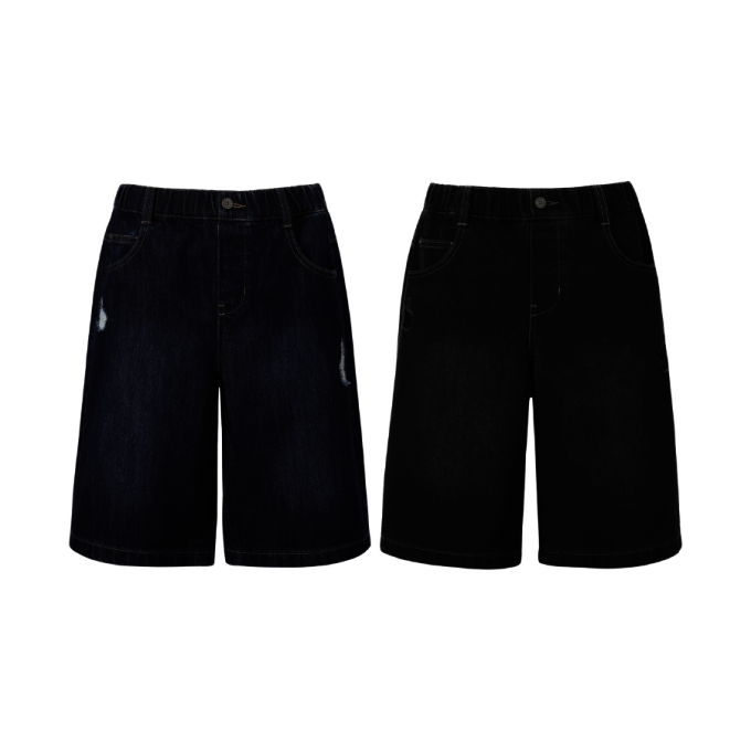 KIDS 6부 데님 버뮤다 팬츠 K263UHP010 