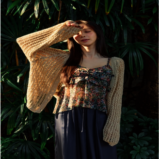 코튼 메쉬 투웨이 니트