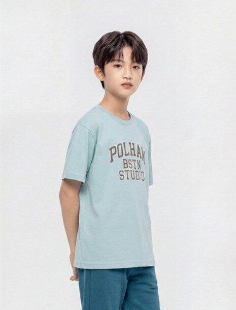 PKG2TS3042 남아 여아 공용 쿨텐션 루즈핏 그래픽 반팔티 여름 키즈 데일리 티셔츠