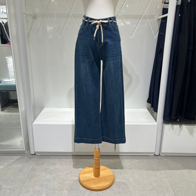 스트랩 벨트 데님 팬츠 621740