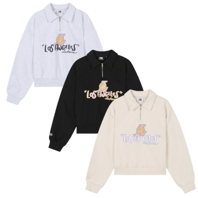LAL 카툰 그래픽 여성 반집업 맨투맨 N241TS721P
