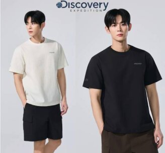 디스커버리 26SS 여름 남성 시어서커 우븐 반팔티셔츠 DMRS8I063