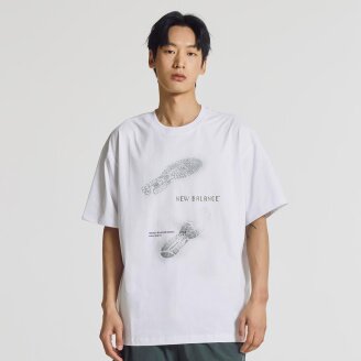 UNI 트랙스터 반팔티 (SEMI OVER FIT) NBNEG31703 WH