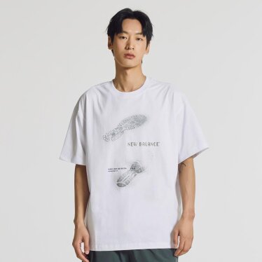 UNI 트랙스터 반팔티 (SEMI OVER FIT) NBNEG31703 WH