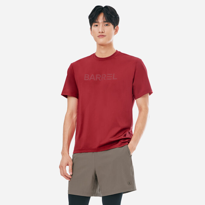 맨 에센셜 릴렉스핏 반팔 래쉬가드 레드 (B5SMWRG103RED)